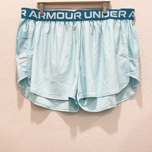 NWT! UNDER ARMOUR Teal Athletic Shorts!